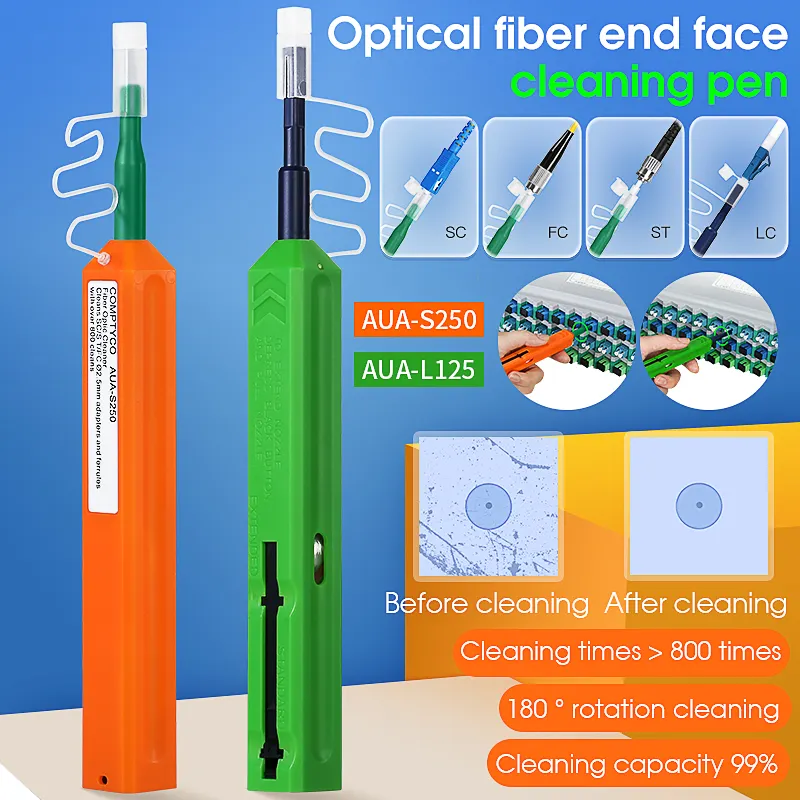 Kangpu Tai Fiber Optic Cleaning Pen SC FC ST Fiber Optic Flange Cleaner One Press Fiber Optic Cleaner 2.5/1.25mm