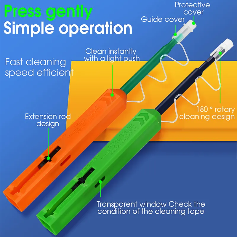 Kangpu Tai Fiber Optic Cleaning Pen SC FC ST Fiber Optic Flange Cleaner One Press Fiber Optic Cleaner 2.5/1.25mm