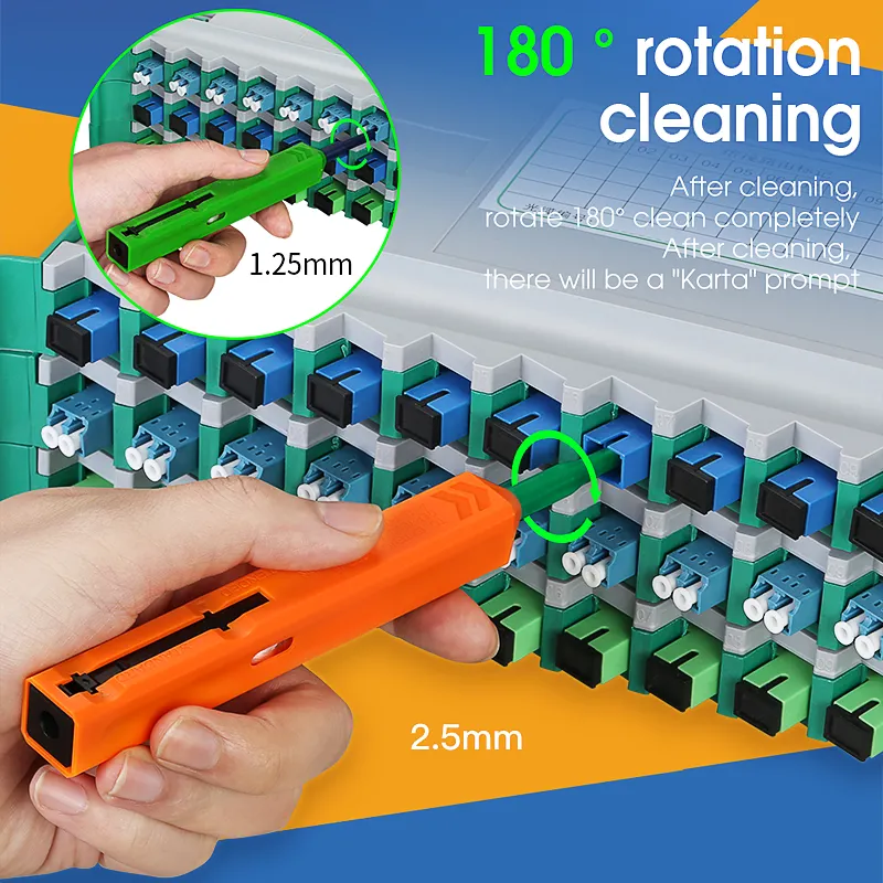 Kangpu Tai Fiber Optic Cleaning Pen SC FC ST Fiber Optic Flange Cleaner One Press Fiber Optic Cleaner 2.5/1.25mm