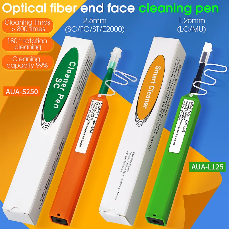 Kangpu Tai Fiber Optic Cleaning Pen SC FC ST Fiber Optic Flange Cleaner One Press Fiber Optic Cleaner 2.5/1.25mm
