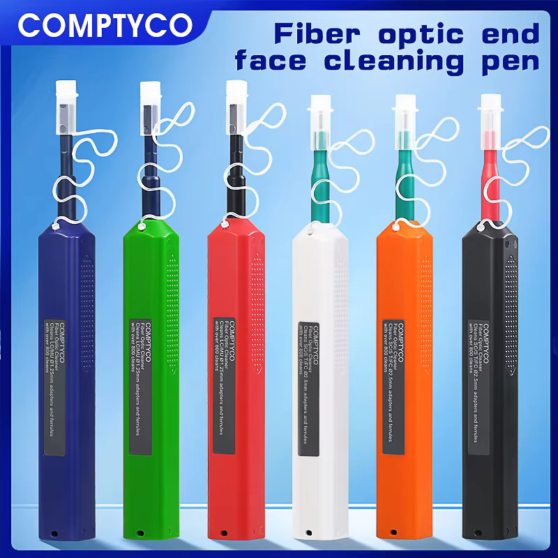 Factory LC/SC/FC/ST One-Click Cleaner Tool 1.25mm and 2.5mm Fiber Optic Cleaning Pen 800+ Cleans Fiber Optic Cleaner