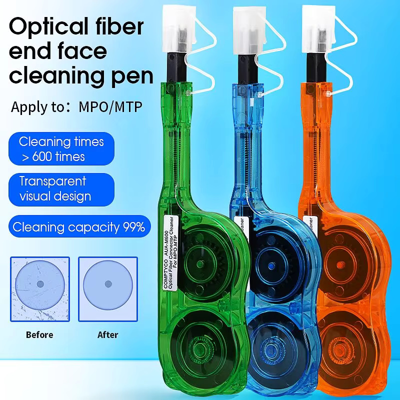 COMPTYCO AUA-M600 One-Click Cleaner Tool Fiber Optic Cleaning Pen 600 times MPO MTP connectors Pen type Fiber Optic Cleaner