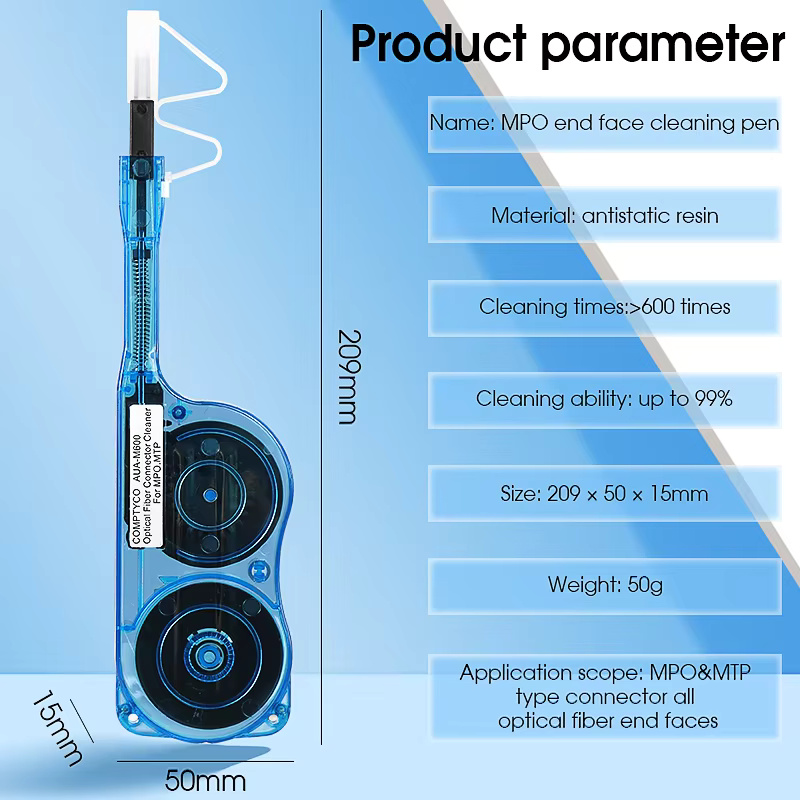 COMPTYCO AUA-M600 One-Click Cleaner Tool Fiber Optic Cleaning Pen 600 times MPO MTP connectors Pen type Fiber Optic Cleaner