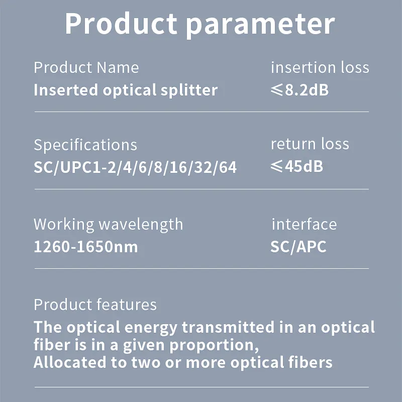 COMPTYCO fiber optic splitter 1/8 plug-in card splitter 1/2/4/8/16/32/64splitter network level SC UPC/APC