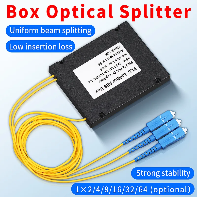 COMPTYCO SC UPC/APC 1/4 box optical splitter1/2/4/8/16/32/64 splitter Network level fiber optic splitter