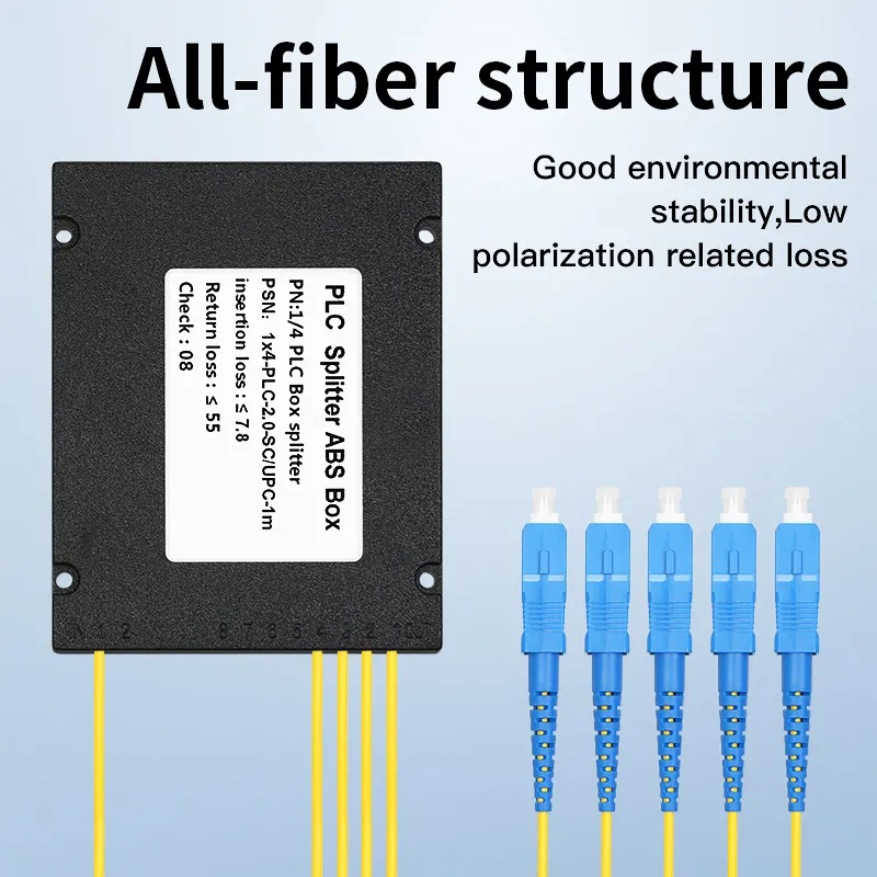 COMPTYCO SC UPC/APC 1/4 box optical splitter1/2/4/8/16/32/64 splitter Network level fiber optic splitter