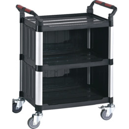 Proplaz Trolley Plastic Sides 3 Shelf