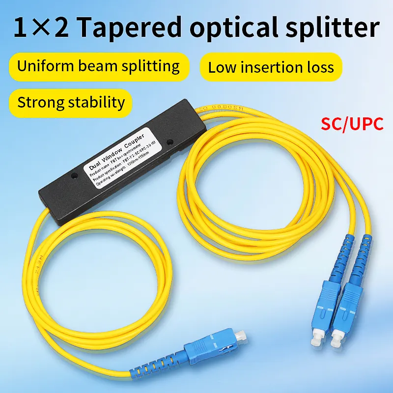 CMPTYCOO SC UPC 1/2 fiber optic splitter Fiber optic splitter 1/2 tail fiber tapered network level SC APC/FC-UPC