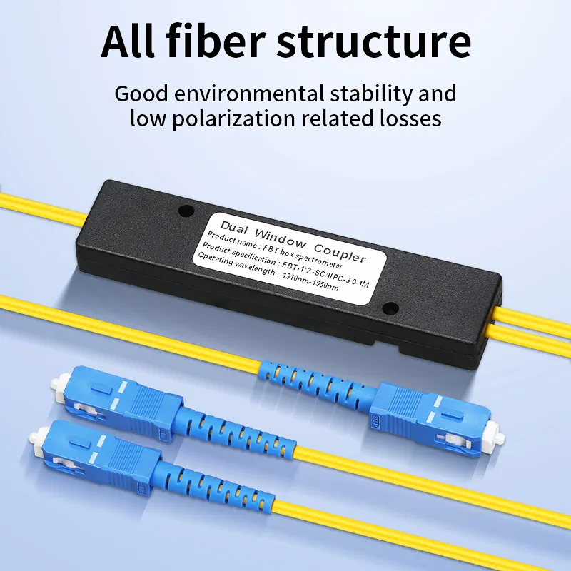 CMPTYCOO SC UPC 1/2 fiber optic splitter Fiber optic splitter 1/2 tail fiber tapered network level SC APC/FC-UPC