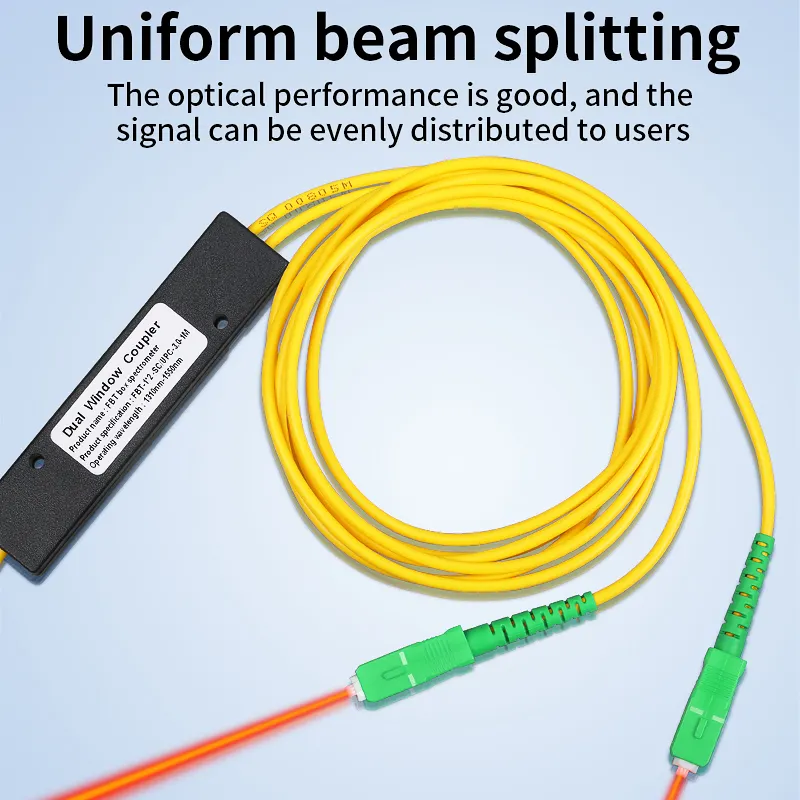 CMPTYCOO SC APC 1/2 fiber optic splitter Fiber optic splitter 1/2 tail fiber tapered network level SC/FC-UPC