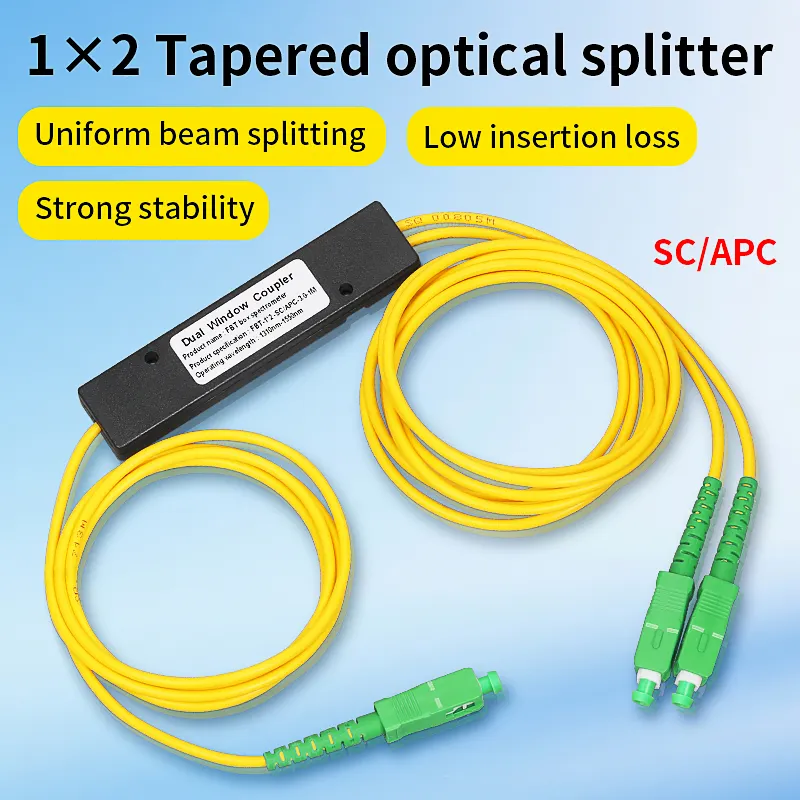 CMPTYCOO SC APC 1/2 fiber optic splitter Fiber optic splitter 1/2 tail fiber tapered network level SC/FC-UPC