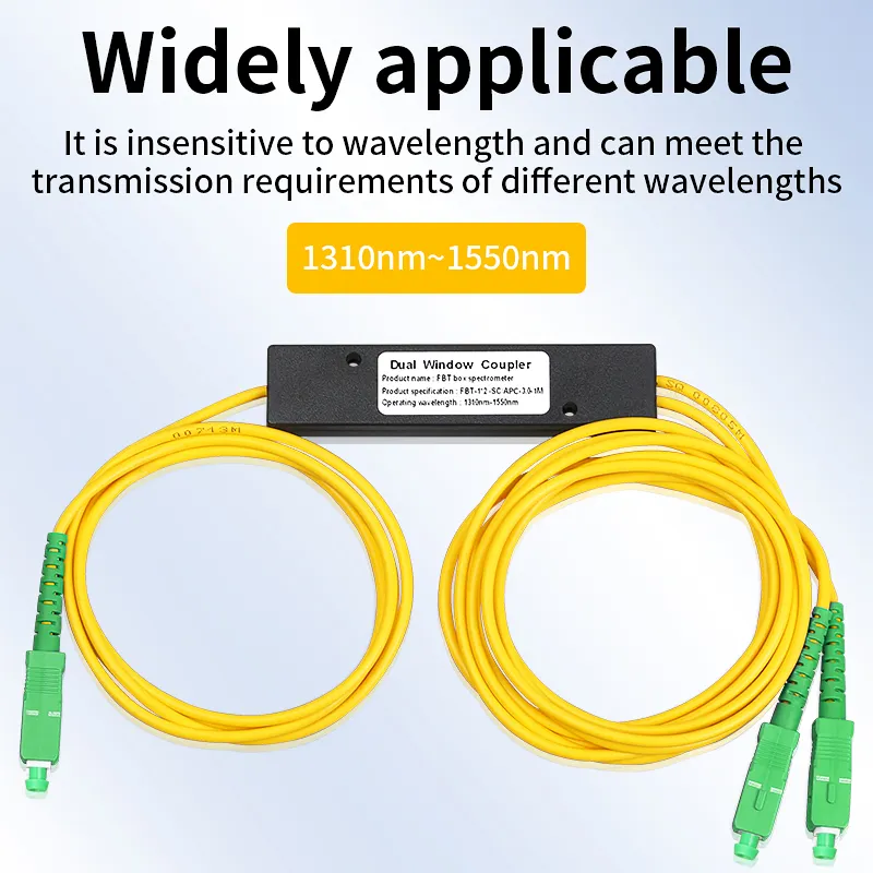 CMPTYCOO SC APC 1/2 fiber optic splitter Fiber optic splitter 1/2 tail fiber tapered network level SC/FC-UPC