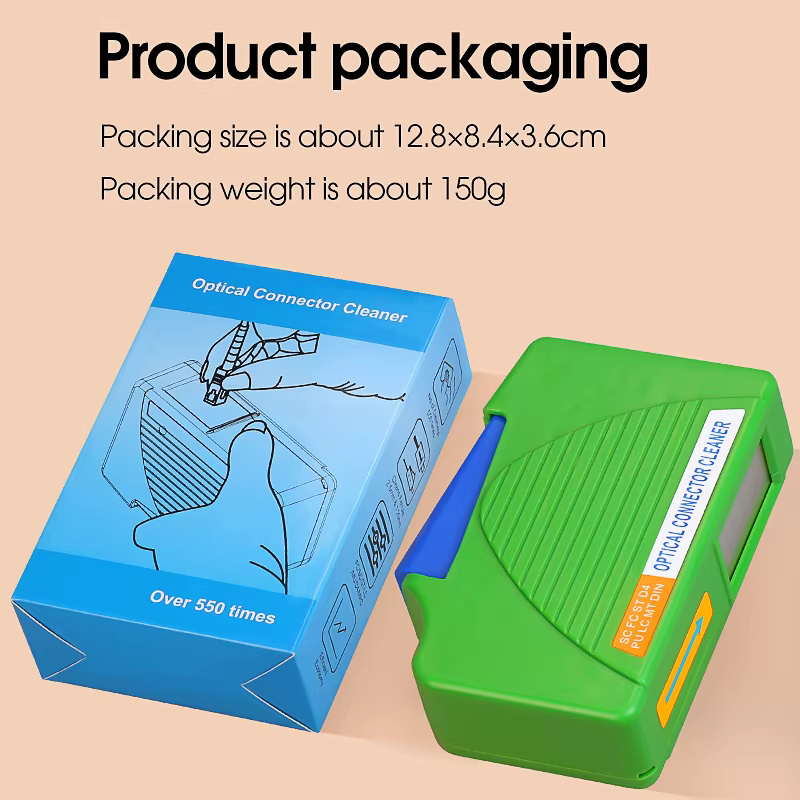 COMPTYCO Factory price Fiber End Face Cleaning Tool SC FC ST LC Connector Cleaner Fiber Optic Cleaning Box Fiber Optic Cleaner