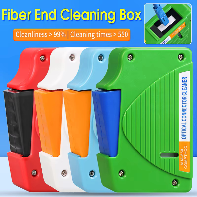 COMPTYCO Factory price Fiber End Face Cleaning Tool SC FC ST LC Connector Cleaner Fiber Optic Cleaning Box Fiber Optic Cleaner