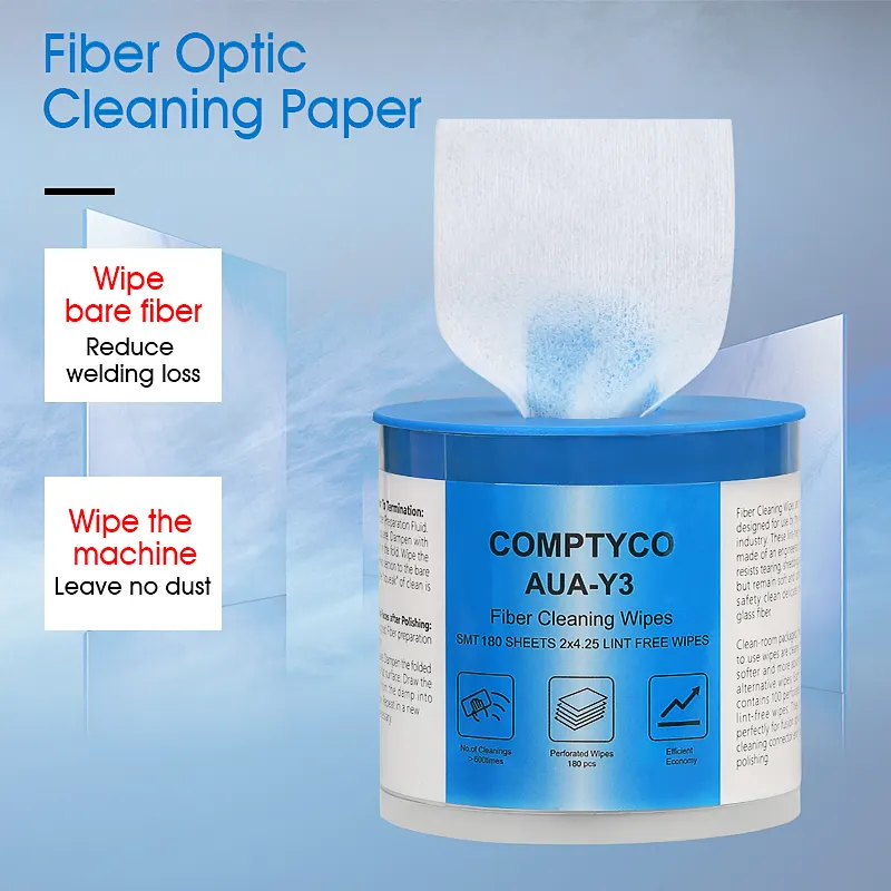 COMPTYCO AUA-Y1 fiber end face cleaning paper fiber dust-free paper fiber wiping alcohol paper end face cleaning platform does not contain alcohol