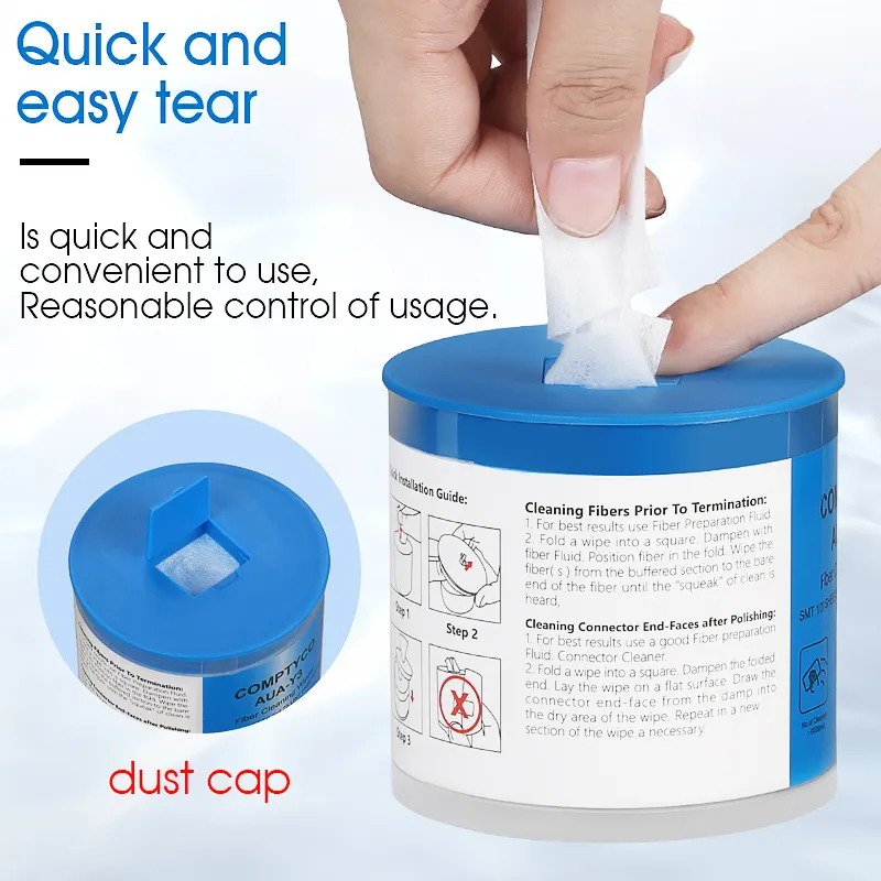 COMPTYCO AUA-Y1 fiber end face cleaning paper fiber dust-free paper fiber wiping alcohol paper end face cleaning platform does not contain alcohol