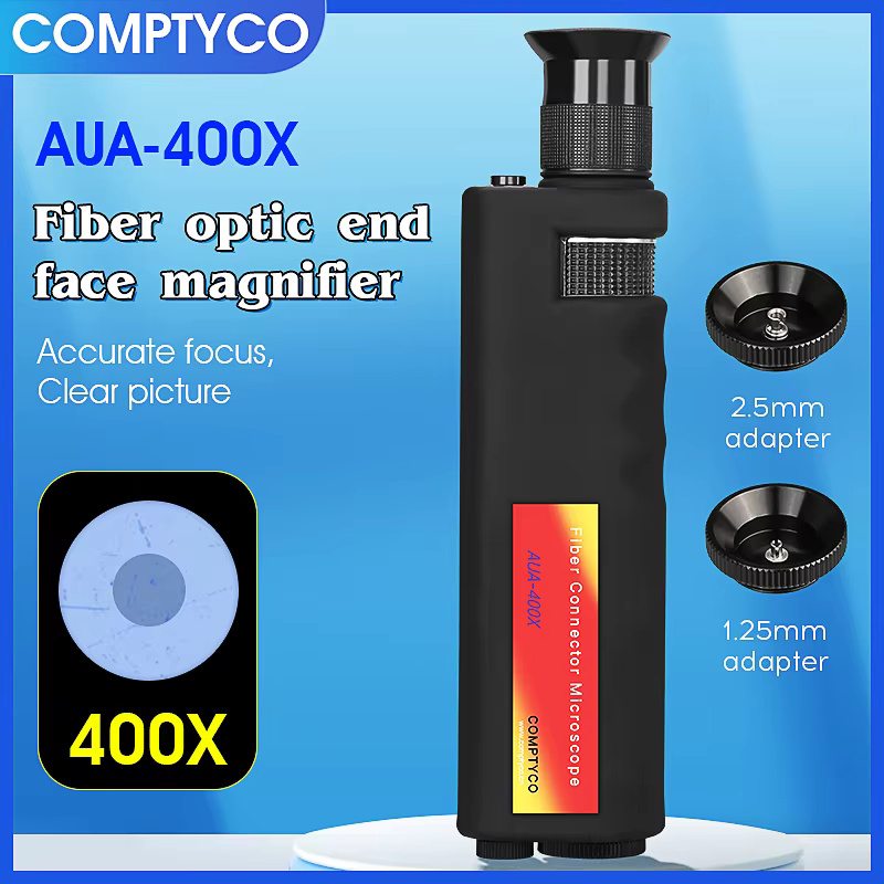 COMPTYCO AUA-400X fiber end face magnifier 400X fiber optic inspection instrument SC/FC/ST/LC interface Fiber Optic Microscope
