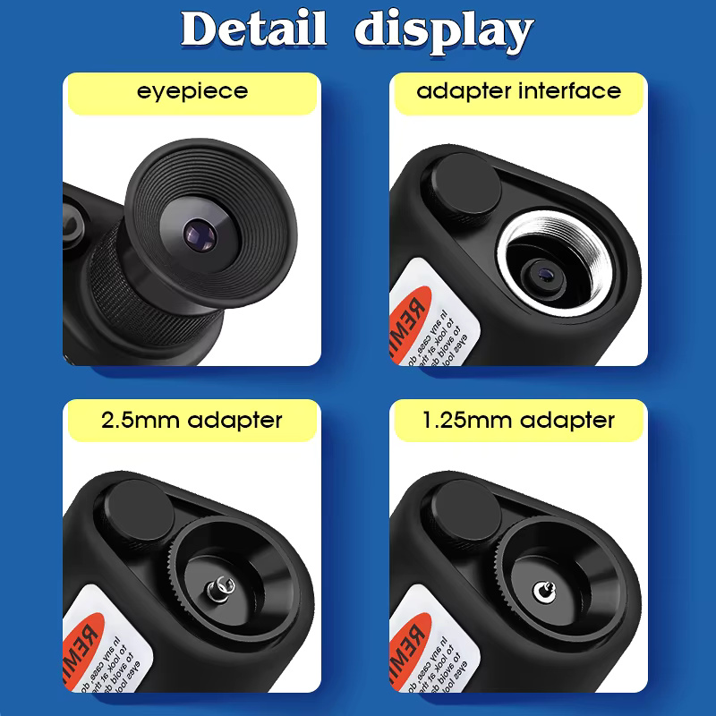 200X/400X LED Handheld Anti Slip Rubber SC/FC/LC/ST/SMA905 connection 1.25/2.5/3.175MM Fiber Optic Inspection Microscope