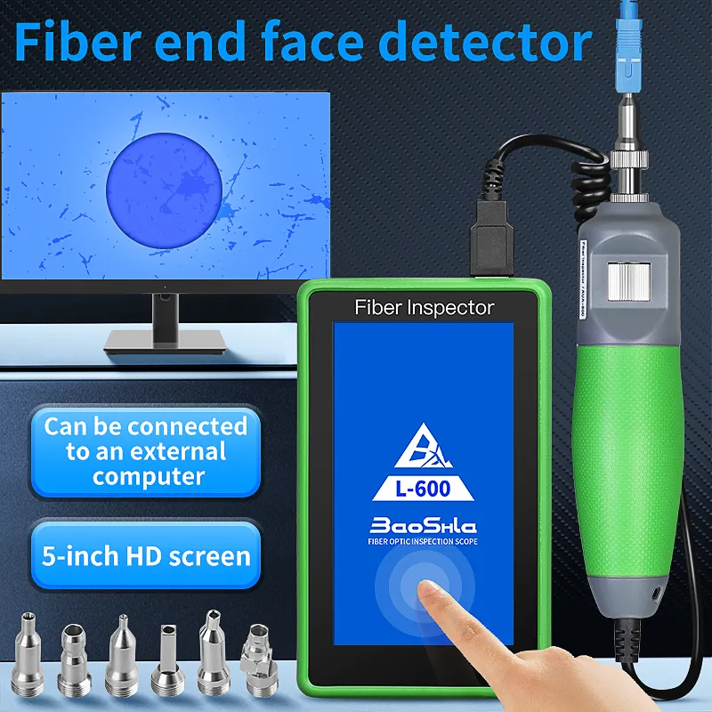 COMPTYCO L-600 Fiber optic cleaner 400X Fiber optic microscope 5-inch HD touch screen Inspection Probe Fiber end face detector