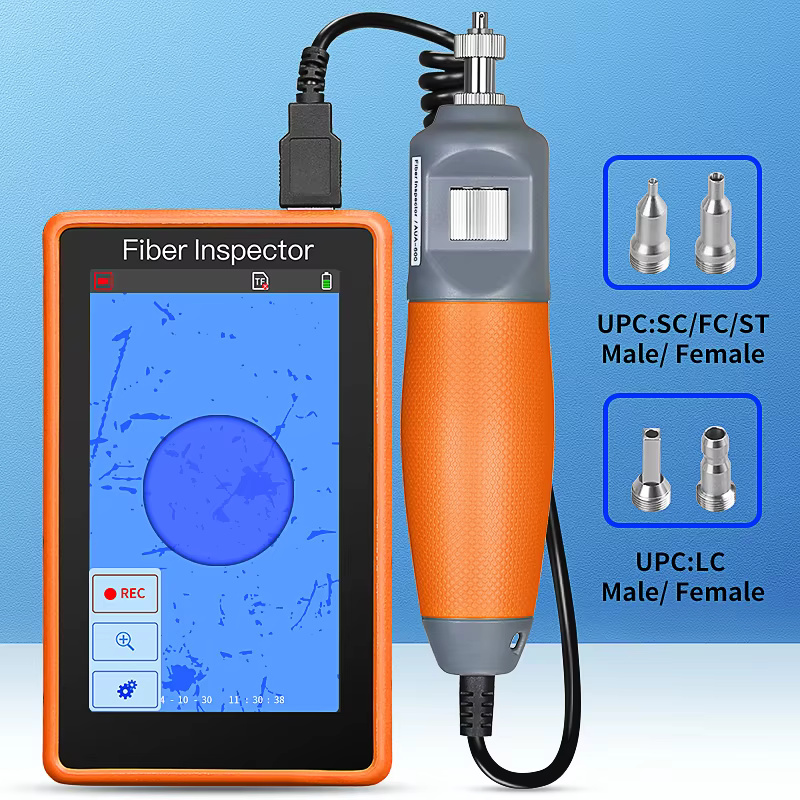 COMPTYCO AUA-600 Fiber optic cleaner 400X Fiber optic microscope 5-inch HD touch screen Inspection Probe Fiber end face detector