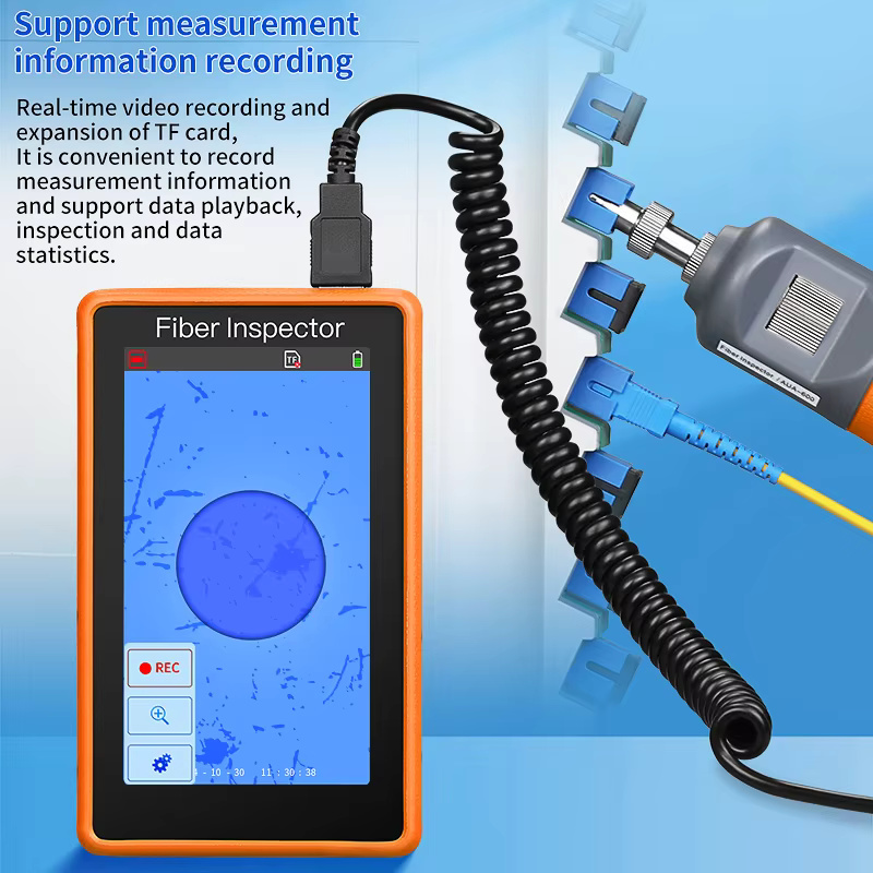 COMPTYCO AUA-600 Fiber optic cleaner 400X Fiber optic microscope 5-inch HD touch screen Inspection Probe Fiber end face detector
