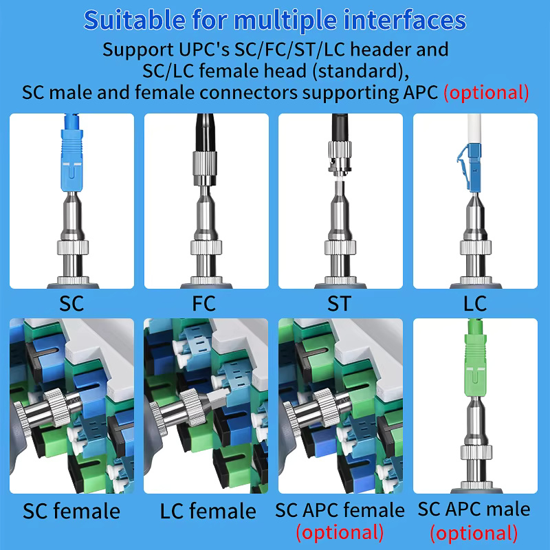 COMPTYCO AUA-600 Fiber optic cleaner 400X Fiber optic microscope 5-inch HD touch screen Inspection Probe Fiber end face detector