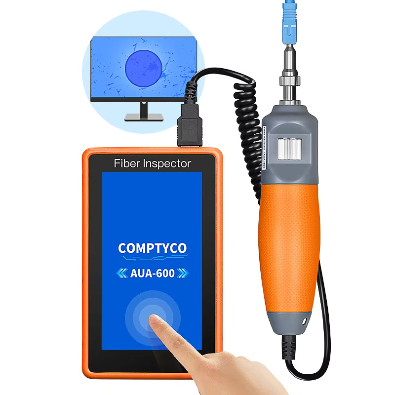 COMPTYCO AUA-600 Fiber optic cleaner 400X Fiber optic microscope 5-inch HD touch screen Inspection Probe Fiber end face detector