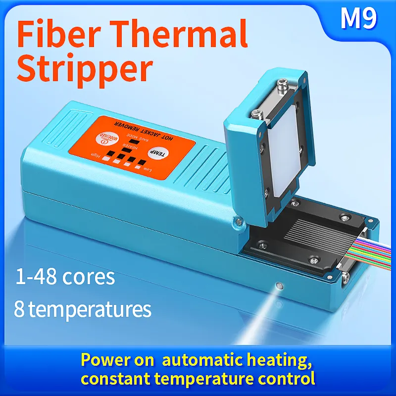 COMPTYCO Straight Plate Fiber Thermal Stripping Pliers AUA-M9 Fiber Stripping Pliers Rechargeable Stripping Tails/Bare Fibers/Strip Cable Stripping Pliers 1-48 Core Stripping Fiber God