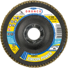 115x22.23mm Zircon Power 60 Conical Flap Disc - Pack of 10