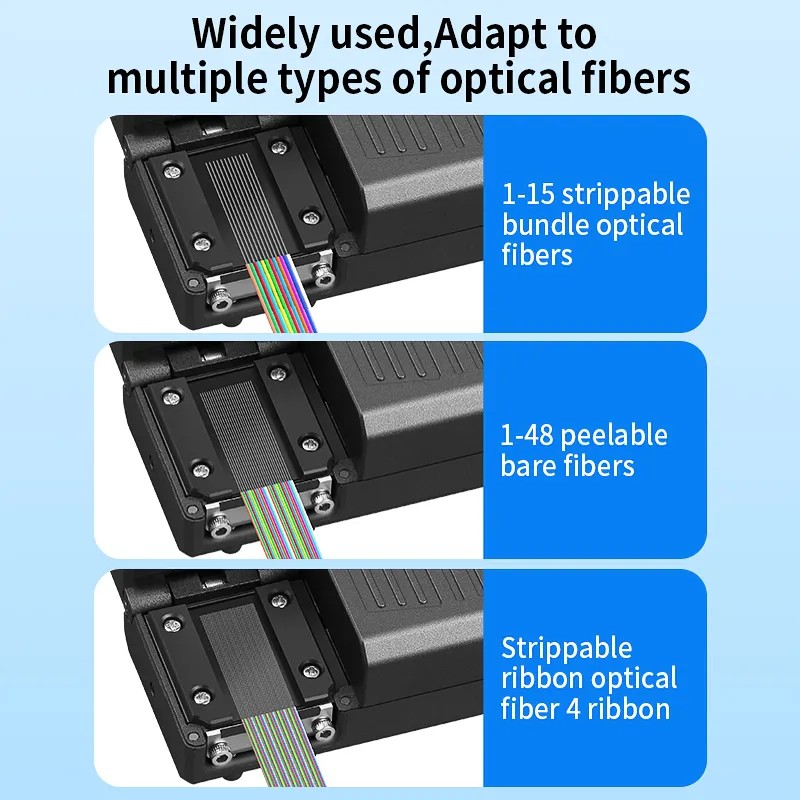 COMPTYCO AUA-M8 fiber optic hot stripping pliers clamp type fiber optic stripping pliers can strip tail fiber/bare fiber/ribbon cable stripping pliers 1-48 core fiber optic stripping device charging model