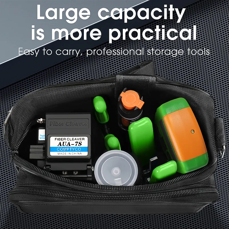 COMPTYCO Fiber Cold Splicing Kit AUA-7S Fiber Cutting Knife Red Light Pen, Charging Mini Optical Power Meter