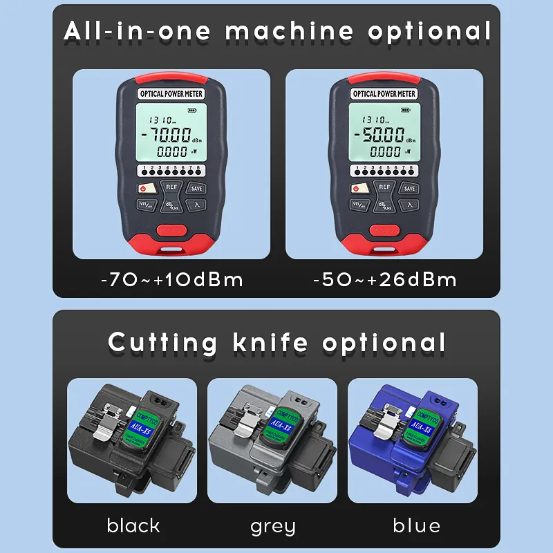 COMPTYCO Fiber Hot Melt Tool Kit Fiber Tool Kit AUA-X5 Cutting Machine Optical Power Red Light Integrated Machine Dry Battery Model