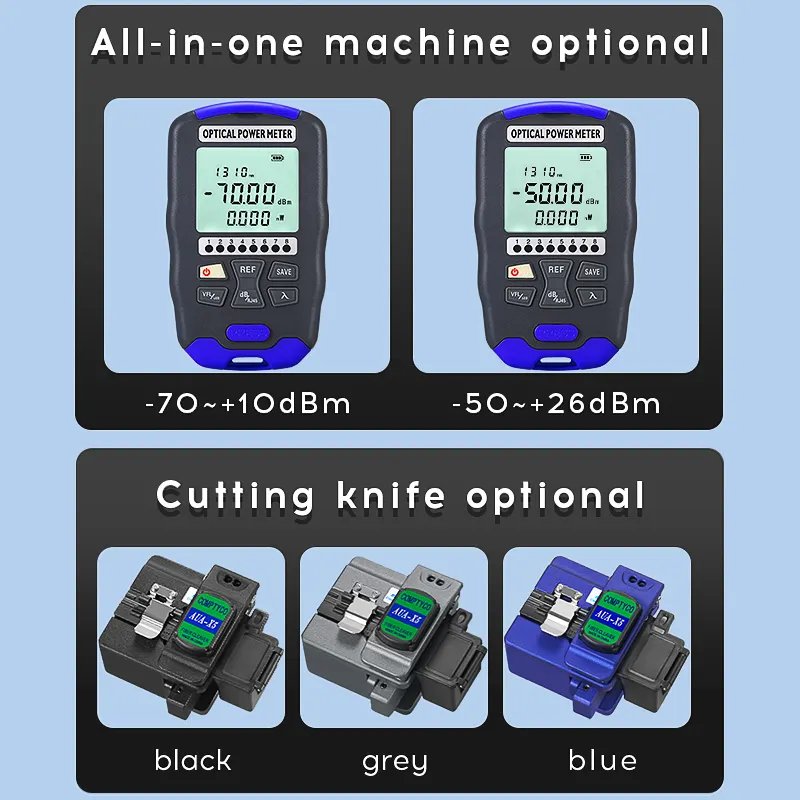 COMPTYCO Fiber Optic Hot Melt Tool Kit AUA-X5 Cutting Machine Optical Power Red Light Integrated Machine Rechargeable