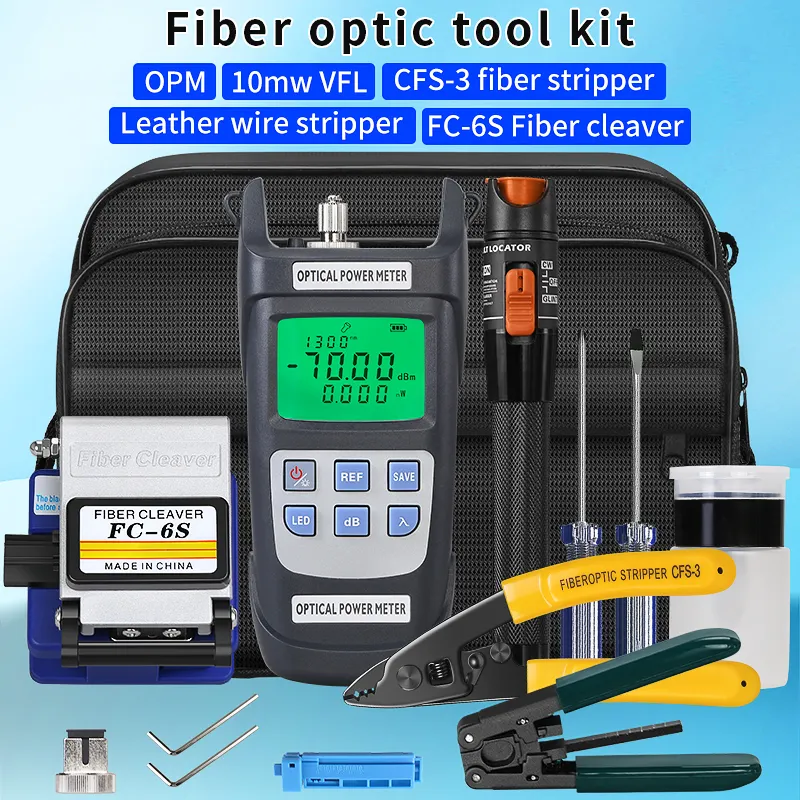 COMPTYCO affordable FTTH fiber cold junction kit with fiber power meter visual fault locator fiber cutting kit