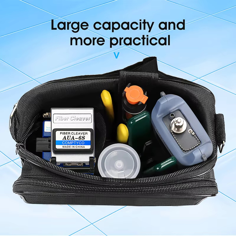 COMPTYCO 16pcs FTTH Fiber Optic Tools Kit with Fibra Optica Power Meter Visual Fault Locator fiber cleaver Kit de fibre optique