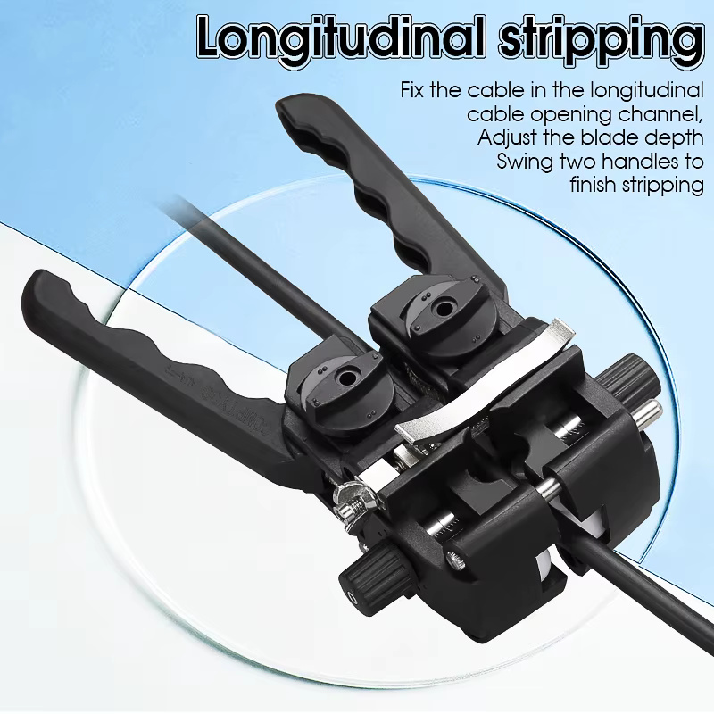 COMPTYCO AUA-F9 fiber optic stripper 8-30mm longitudinal and transverse fiber optic cable opener optical cable cutter