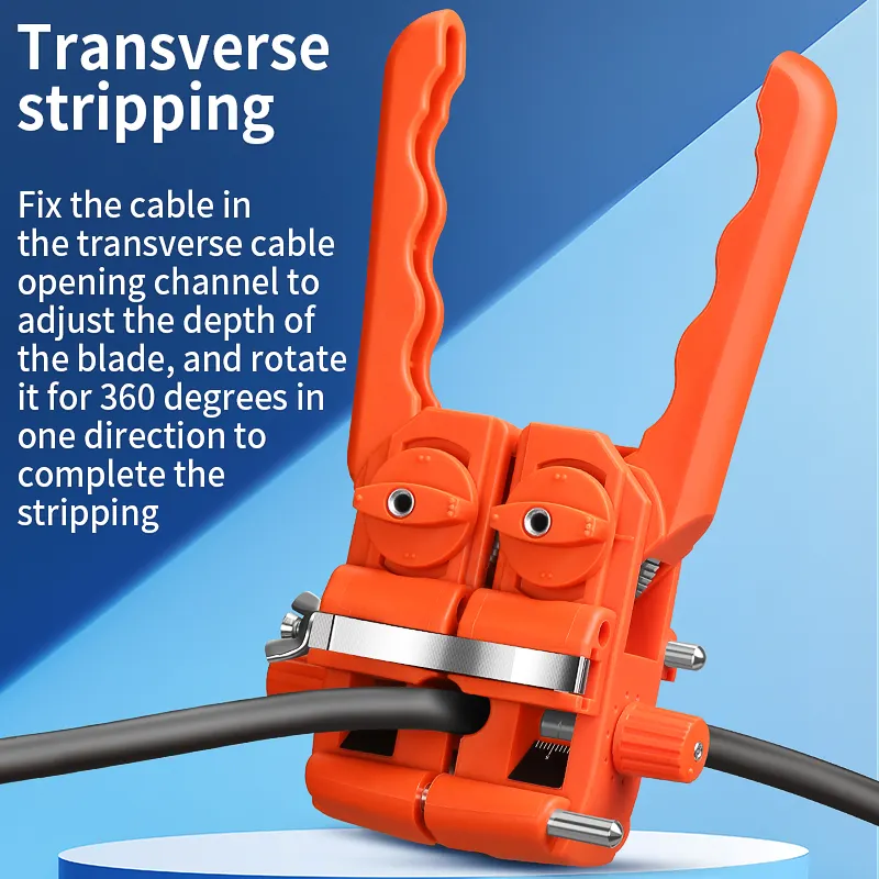 COMPTYCO AUA-F9 fiber optic stripper 8-30mm longitudinal and transverse fiber optic cable stripper cable cutter