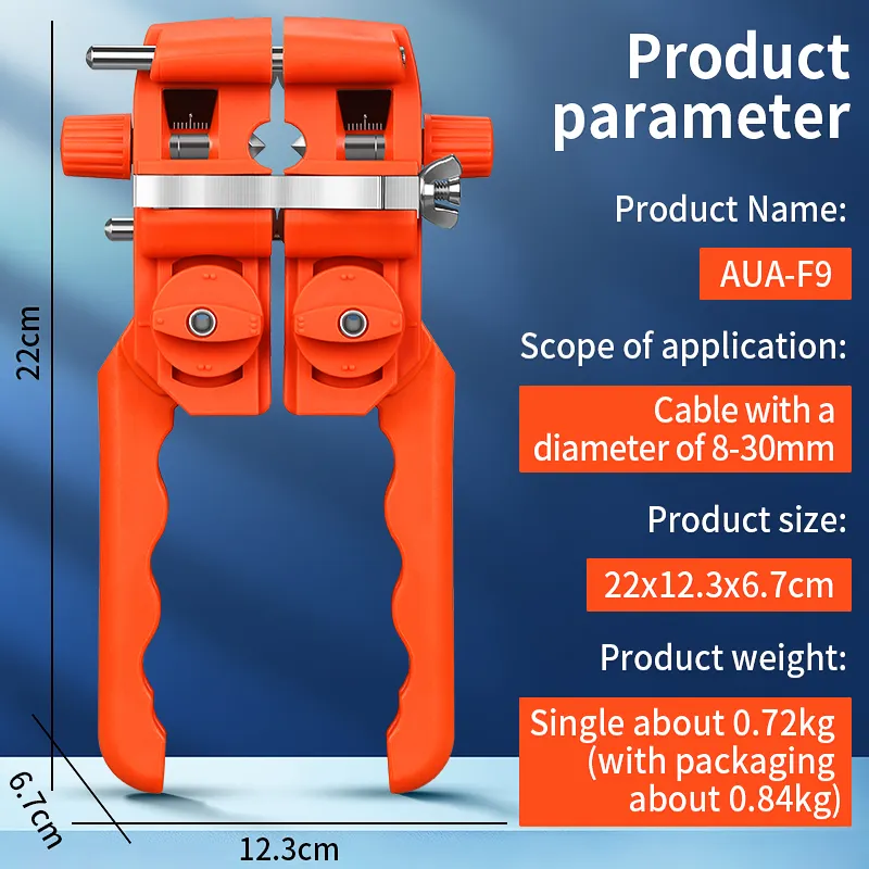 COMPTYCO AUA-F9 fiber optic stripper 8-30mm longitudinal and transverse fiber optic cable stripper cable cutter