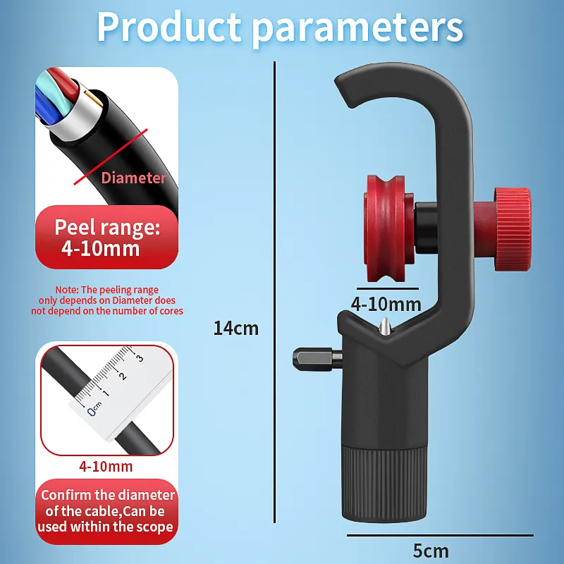 COMPTYCO affordable horizontal and vertical cable cutting knife 4-10MM cable stripping knife fiber stripping knife armored cable stripping knife