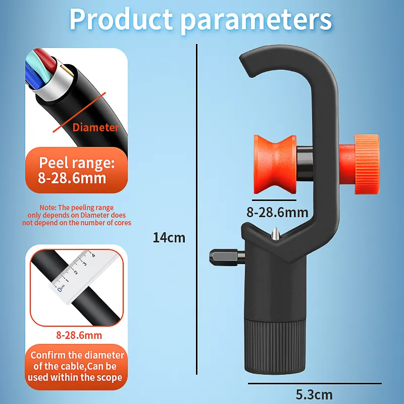 COMPTYCO affordable horizontal and vertical cable cutting knife 8-28.6MM cable stripping knife fiber stripping knife armored cable stripping knife
