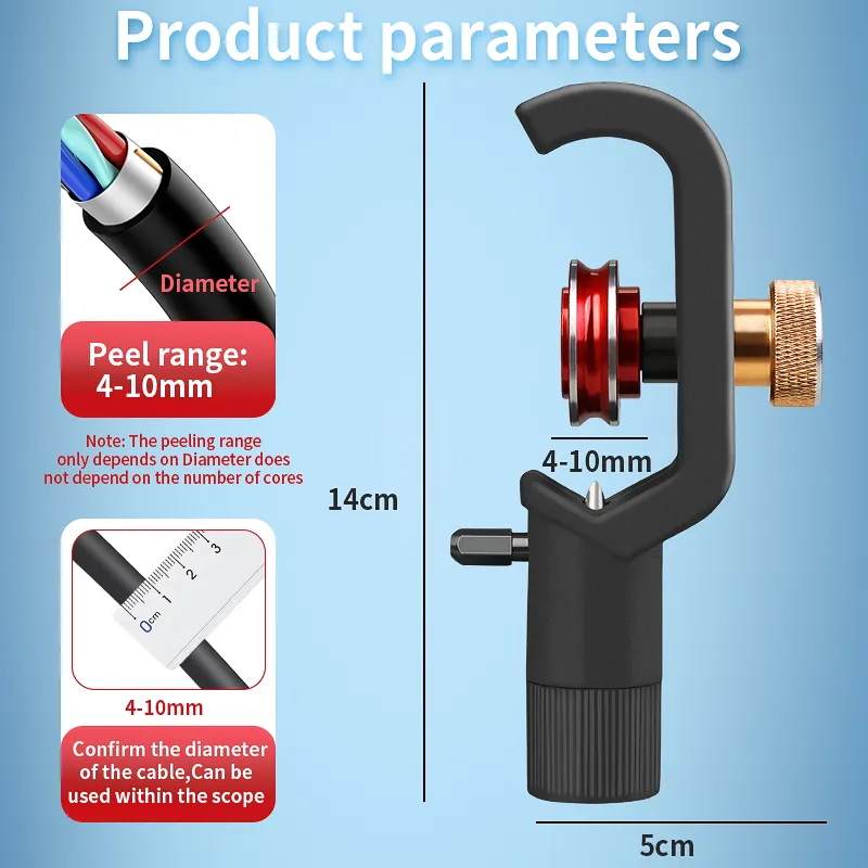 COMPTYCO Horizontal and Vertical Cable Opener 4-10MM Cable Stripping Knife Fiber Stripping Knife Armor Cable Stripping Knife Sky Window Opener