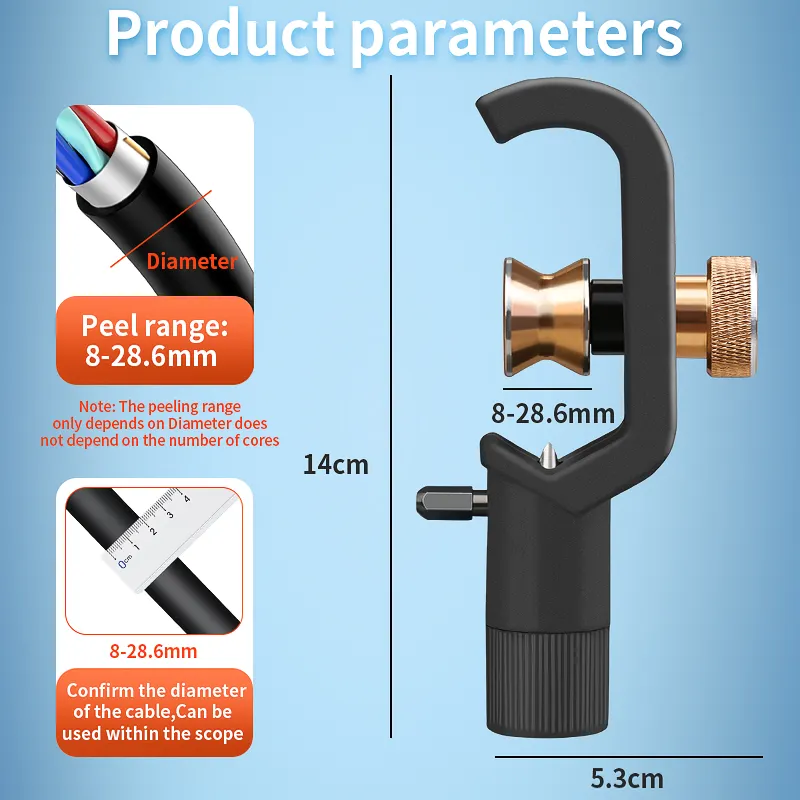 COMPTYCO Horizontal and Vertical Cable Opener 8-28.6MM Cable Stripping Knife Fiber Stripping Knife Armor Cable Stripping Knife Sky Window Opener