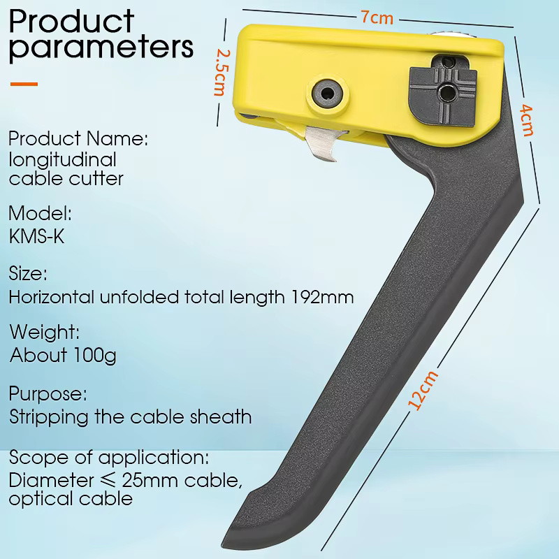 COMPTYCO KMS-K fiber optic stripper 25mm fiber optic cable opener for longitudinal Fiber optic stripping plie cable strippers