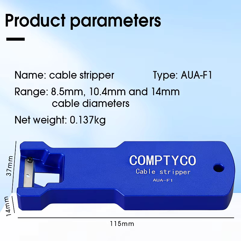 COMPTYCO AUA-F1 fiber optic stripper 8.5/10.4/14mm fiber optic cable opener for longitudinal Fiber stripping cable strippers