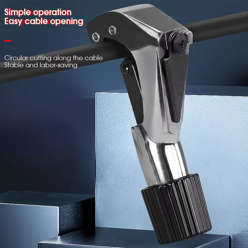 COMPTYCO Fiber Optic Stripper 4-28MM Horizontal fiber optic cable opener Fiber optic stripping cable strippers with Spare Blade