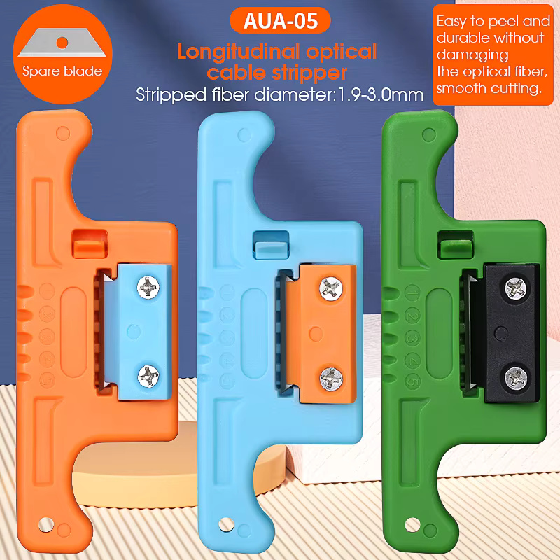 Mid-Span Access Tool 1.9-3.0mm HMSAT5 longitudinal cable cutter Strip center cable cutter AUA-05 Loose casing stripper 3 colors