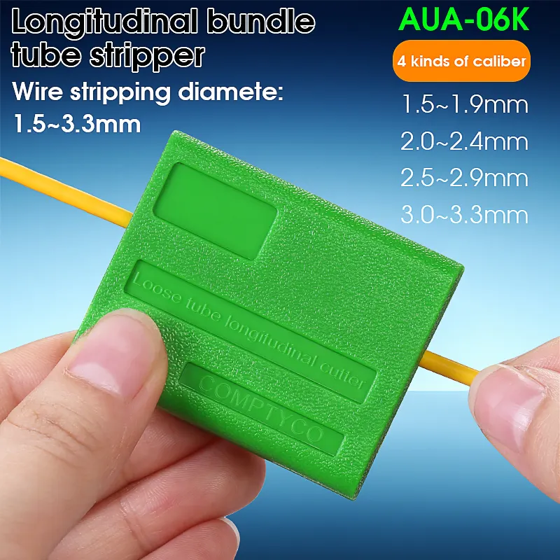 COMPTYCO AUA-06K fiber tool loose tube slitting machine 1.5-3.3mm longitudinal cutter open cover peeler leather fiber peeler ﻿
