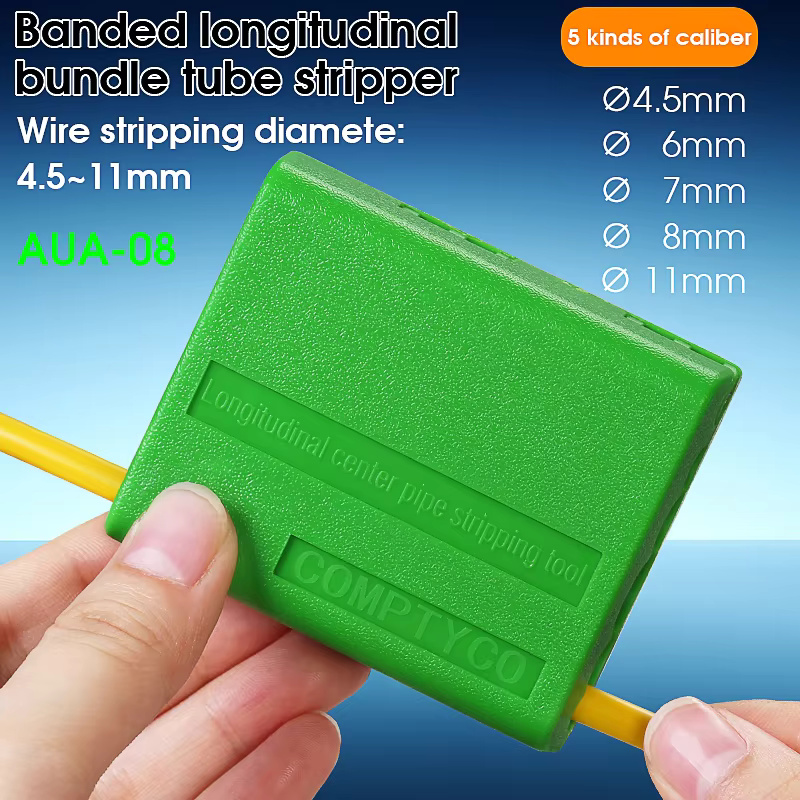 COMPTYCO AUA-08 Fiber Tool Loose Tube Slitter 4.5-11mm longitudinal cutter center tube stripper leather wire fiber stripper