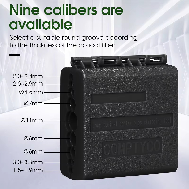 COMPTYCO FTTH Fiber Tool Loose Tube Slitter AUA-09 Ribbon Longitudinal 2-in-1 Cable Jacket Stripper 1.5-11mm Fiber Stripper