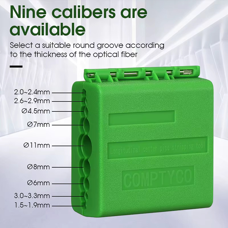 COMPTYCO FTTH Fiber Tool Loose Tube Slitter AUA-09 Ribbon Longitudinal 2-in-1 leather wire Stripper 1.5-11mm Fiber Stripper